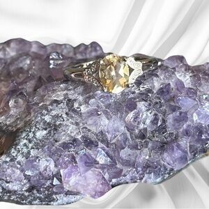 Natural Citrine Gemstone Ring